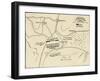 Map of the Battle of Marathon, from 'Atlas of Ancient and Classical Geography, Published in 1928-null-Framed Giclee Print