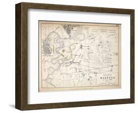 Map of the Battle of Marengo, Published by William Blackwood and Sons, Edinburgh and London, 1848-Alexander Keith Johnston-Framed Giclee Print