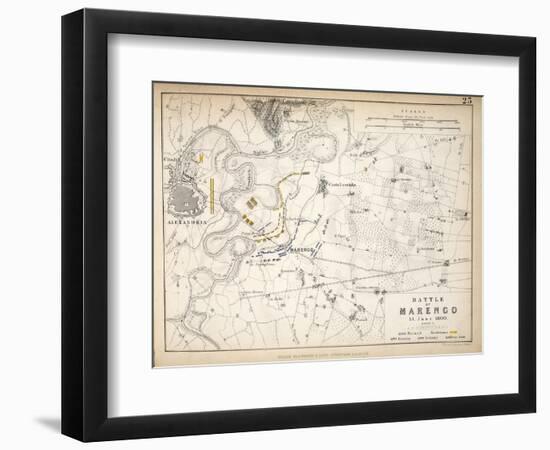 Map of the Battle of Marengo, Published by William Blackwood and Sons, Edinburgh and London, 1848-Alexander Keith Johnston-Framed Giclee Print