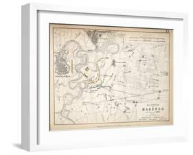 Map of the Battle of Marengo, Published by William Blackwood and Sons, Edinburgh and London, 1848-Alexander Keith Johnston-Framed Giclee Print