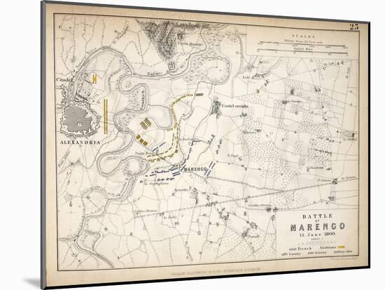 Map of the Battle of Marengo, Published by William Blackwood and Sons, Edinburgh and London, 1848-Alexander Keith Johnston-Mounted Giclee Print