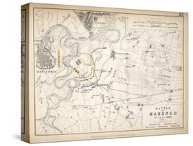 Map of the Battle of Marengo, Published by William Blackwood and Sons, Edinburgh and London, 1848-Alexander Keith Johnston-Stretched Canvas