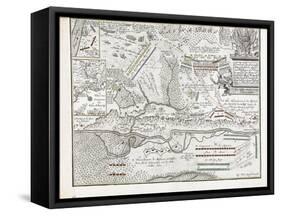 Map of the Battle of Poltava on 27 June 1709-Joseph Friedrich Leopold-Framed Stretched Canvas