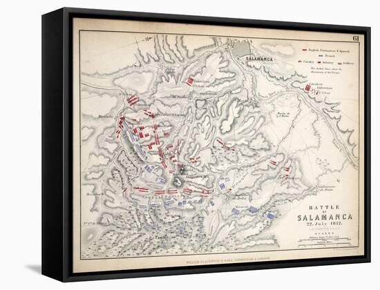 Map of the Battle of Salamanca, Published by William Blackwood and Sons, Edinburgh and London, 1848-Alexander Keith Johnston-Framed Stretched Canvas