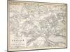 Map of the Battle of Zurich, Published by William Blackwood and Sons, Edinburgh and London, 1848-Alexander Keith Johnston-Mounted Giclee Print