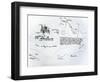 Map of the Bay of Mont Saint-Michel-null-Framed Giclee Print