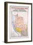 Map of the Bordeaux Region Just East of the Girond-null-Framed Giclee Print