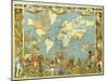 Map of the British Empire in 1886-Walter Crane-Mounted Giclee Print