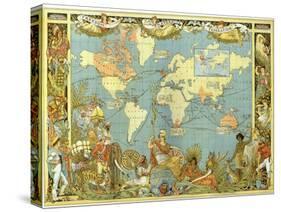 Map of the British Empire in 1886-Walter Crane-Stretched Canvas