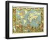 Map of the British Empire in 1886-Walter Crane-Framed Giclee Print