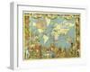 Map of the British Empire in 1886-Walter Crane-Framed Giclee Print