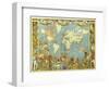 Map of the British Empire in 1886-Walter Crane-Framed Giclee Print