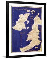 Map of the British Isles, from Geographia-Ptolemy-Framed Giclee Print