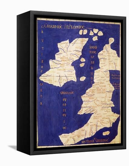 Map of the British Isles, from Geographia-Ptolemy-Framed Stretched Canvas