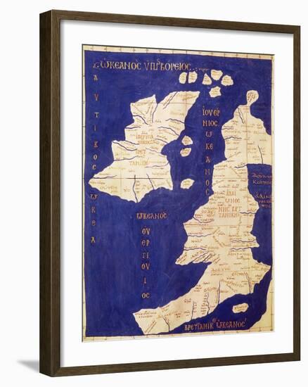 Map of the British Isles, from Geographia-Ptolemy-Framed Giclee Print