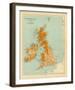 Map of the British Isles-The Vintage Collection-Framed Giclee Print