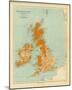 Map of the British Isles-The Vintage Collection-Mounted Giclee Print