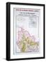 Map of the Burgundy Vineyards-null-Framed Giclee Print