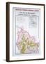 Map of the Burgundy Vineyards-null-Framed Giclee Print