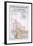 Map of the Burgundy Vineyards-null-Framed Giclee Print