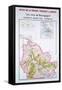 Map of the Burgundy Vineyards-null-Framed Stretched Canvas