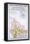 Map of the Burgundy Vineyards-null-Framed Stretched Canvas