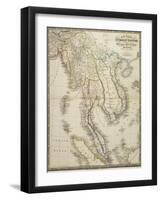 Map of the Burman Empire Including also Siam, Cochin China, Tonking and Malaya-James Wyld-Framed Giclee Print