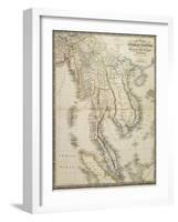 Map of the Burman Empire Including also Siam, Cochin China, Tonking and Malaya-James Wyld-Framed Giclee Print