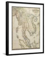 Map of the Burman Empire Including also Siam, Cochin China, Tonking and Malaya-James Wyld-Framed Giclee Print