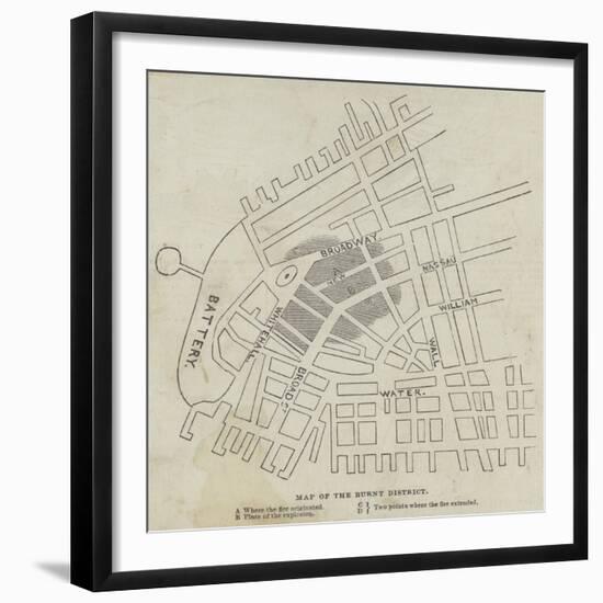 Map of the Burnt District-null-Framed Giclee Print