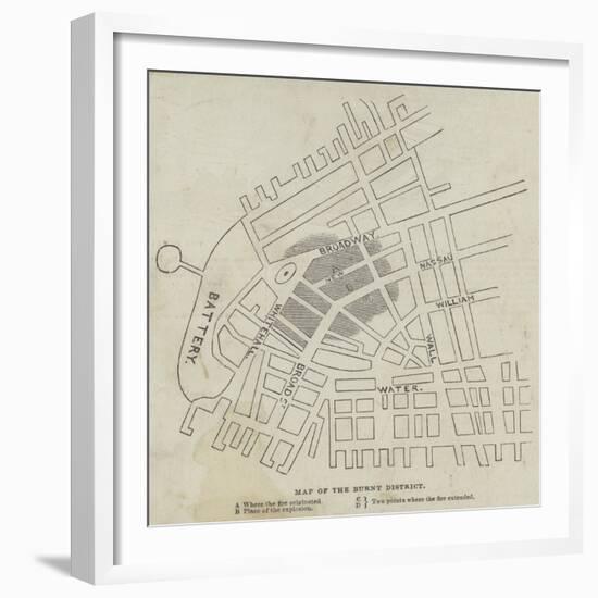 Map of the Burnt District-null-Framed Giclee Print