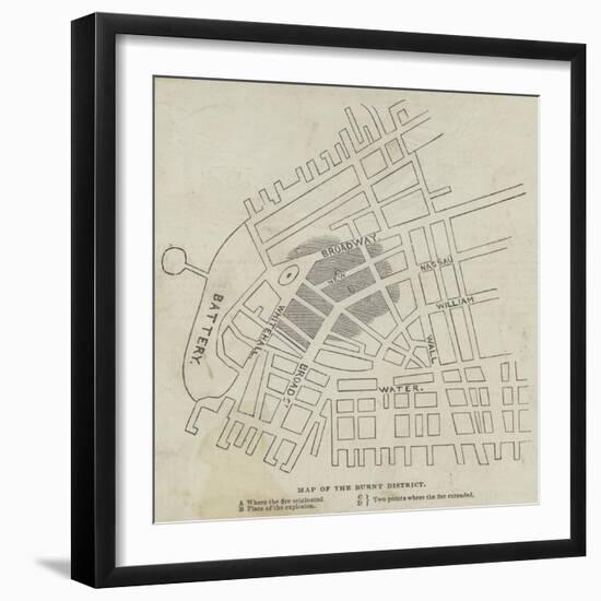 Map of the Burnt District-null-Framed Giclee Print