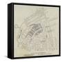 Map of the Burnt District-null-Framed Stretched Canvas