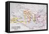 Map of the Byzantine Empire at Death of Emperor Justinian I (463-565) from 'A Literary and…-English School-Framed Stretched Canvas