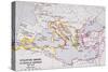 Map of the Byzantine Empire at Death of Emperor Justinian I (463-565) from 'A Literary and…-English School-Stretched Canvas