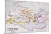 Map of the Byzantine Empire at Death of Emperor Justinian I (463-565) from 'A Literary and…-English School-Mounted Giclee Print