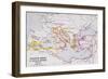 Map of the Byzantine Empire at Death of Emperor Justinian I (463-565) from 'A Literary and…-English School-Framed Giclee Print