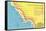 Map of the Camino Real, California Missions-null-Framed Stretched Canvas