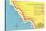Map of the Camino Real, California Missions-null-Stretched Canvas
