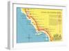 Map of the Camino Real, California Missions-null-Framed Art Print