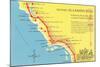 Map of the Camino Real, California Missions-null-Mounted Art Print