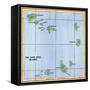 Map of the Cape Verde Islands in the Atlantic-null-Framed Stretched Canvas