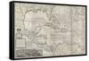 Map of the Caribbean, 1715-Hermann Moll-Framed Stretched Canvas