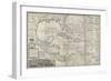 Map of the Caribbean, 1715-Hermann Moll-Framed Premium Giclee Print