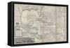 Map of the Caribbean, 1715-Hermann Moll-Framed Stretched Canvas