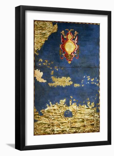 Map of the Caribbean and Venezuela, from the "Sala Delle Carte Geografiche"-Egnazio Danti-Framed Giclee Print
