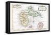 Map of the Caribbean Island of Guadeloupe, C1764-null-Framed Stretched Canvas