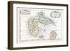Map of the Caribbean Island of Guadeloupe, C1764-null-Framed Giclee Print