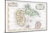 Map of the Caribbean Island of Guadeloupe, C1764-null-Mounted Giclee Print