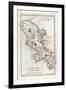 Map of the Caribbean Island of Martinique, C1783-null-Framed Giclee Print